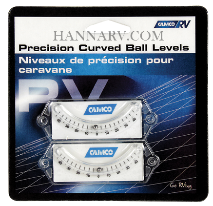 Camco 25553 | Curved RV Ball Level | 2 Pack